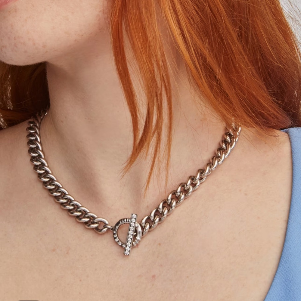 Kendra Scott Vintage Silver Chain Necklace and Bracelet